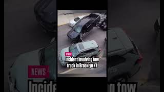 Every Angle Guy Steals NYC Tow Truck Goes On Destructive Rampage Till Flipping Brooklyn Road Rage [upl. by Yeslah]