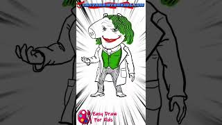 Joker Drawing  How To Draw Joker  Marvel Drawing  Avengers  Drawing [upl. by Elam]