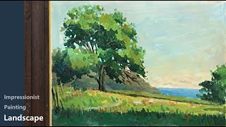 Impressionist Seascape  Easy Painting for Beginners  Acrylic Painting [upl. by Woodsum]