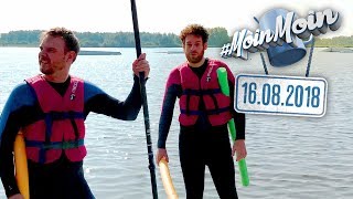 Etienne und Florentin auf der WakeboardAnlage Hamburg  MoinMoin mit Etienne amp Florentin [upl. by Ettevy]