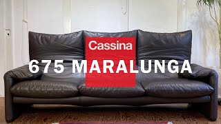 【商品レビュー】カッシーナ  Cassina 675 マラルンガ トリプルソファ 3人掛け ダークブラウン ヴィコ・マジストレッティ [upl. by Old]