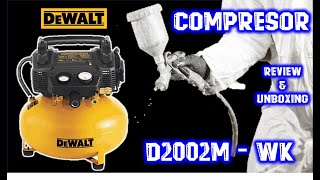 COMPRESOR DE AIRE DEWALT D2002MWK COMPRESOR HAMBUERGUESA DEWALT 6 Gallon Electric Air Compressor [upl. by Hilde]