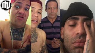 Almighty sale drogado en vivo y su padre lo regaña y Arcangel se cansa y tira indirectas [upl. by Aleetha618]