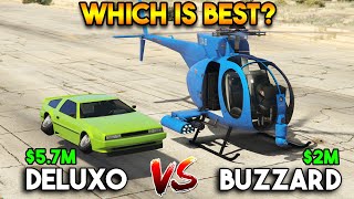 GTA 5 ONLINE  DELUXO VS BUZZARD CHOPPER WHICH IS BEST [upl. by Mellen]