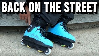 Street Skating The FR Oysi Frames  Razor SL  Aggressive Inline Skate Vlog [upl. by Jasmin]