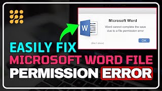 Fix Word File Permission Error in SECONDS Easy Steps [upl. by Constantino]