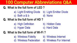 Computer Abbreviations Questions and Answers [upl. by Erina397]