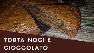 TORTA NOCI E GOCCE DI CIOCCOLATO🍫senza uova Vegan [upl. by Cairistiona]