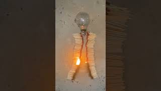 60w bulb matchstick haideralitech viralvideo tech [upl. by Nevuer]