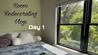 Room Redo Vlogs Day 1 [upl. by Ilana173]