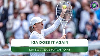 Iga Swiatek  Winning moment  Second round  Wimbledon 2024 [upl. by Ailil]