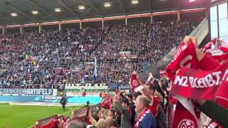 FsV Mainz FC Schalke 04… Schalke Fans überstimmen die Mainzer bei der Hymne… S04 Glück Auf [upl. by Alliehs128]