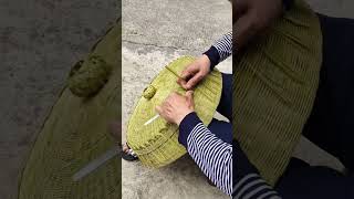 The process of weaving a bamboo vegetable basket [upl. by Skip]