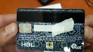 HBL Visa Debit Card Unboxing full Details  HBL Visa Debit Card International Use [upl. by Stasny]