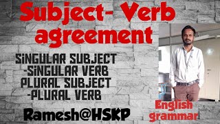 Subject Verb agreement EnglishEnglish grammar RameshHSKP [upl. by Kwapong]