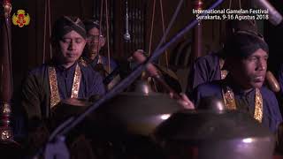 KHP Kridhomardowo dalam International Gamelan Festival Solo 2018 [upl. by Nyladnor175]