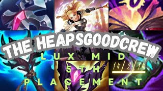 How to carry Lux Mid in a must win 5th placement ranked match Skarner MVP leagueoflegends [upl. by Halverson]