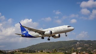 Skiathos Airport low landings [upl. by Iadam]