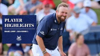 Shane Lowry Shoots RecordEqualling 9Under 62  2024 PGA Championship Round 3 [upl. by Kreiner]