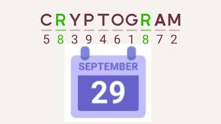 Cryptogram Daily Challenge September 29 2024  Welcome to stockholm Answers [upl. by Lehman]