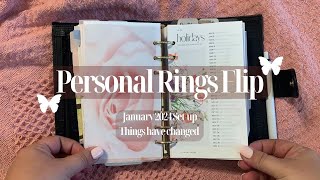 Personal Rings Flip Through  January 2024 Setup [upl. by Scopp]