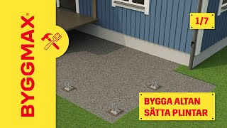 Bygga altan del 1 sätta plintar [upl. by Yenahs]