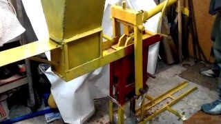 Homemade press for sawdust briquettes [upl. by Orenid]