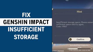 How To Fix Genshin Impact Insufficient Storage On PC  Laptop Quick amp Easy [upl. by Kussell398]