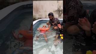 7ാം മാസത്തിൽ മോളെ Swimming Pool ൽ ഇട്ടപ്പോൾ😐shortsvideo swimming trendingshorts [upl. by Notsrik841]