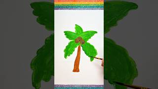 Palm Tree Painting 🌴  Art for Kids painting shorts artforkids [upl. by Namzaj162]