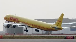 DHL Cargo McDonnell Douglas DC873F N803DH Pushback and Takeoff [upl. by Rip]