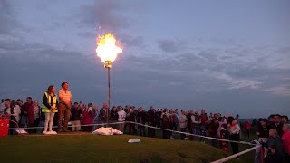 Lighting of the Cleeve Hill Jubilee Beacon  2nd June 2022 [upl. by Nettie]