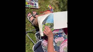 Painting en plein air comtemporaryart creativepainting enpleinair [upl. by Lydell]