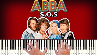 ABBA  SOS  PIANO TUTORIAL [upl. by Philo]