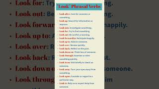 quotLookquot Phrasal Verbs  Phrasal Verbs Vocabulary  Phrasal Verbs Grammar english [upl. by Annoyi]