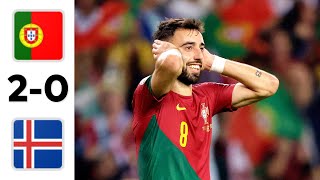 Portugal vs Iceland 20 highlights Bruno Fernandes scored incredible goal [upl. by Perr]