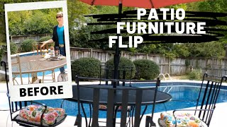 Rusted Metal Wrought Iron Patio Furniture Made New Again DIY Trash to Treasure [upl. by Griffiths]