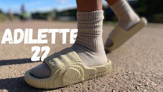 The New YEEZY Slide Adidas Adilette 22 Slide Review amp On Foot [upl. by Gustin]