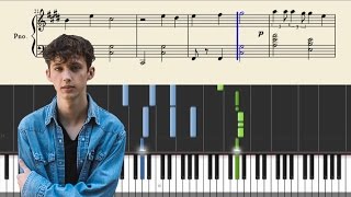 Troye Sivan  BITE  Piano Tutorial  Sheets [upl. by Noman]