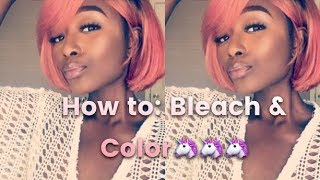 Salmon Dusty Pink Hair DIY ft VIP beauty alieexpress hair [upl. by Eneroc883]