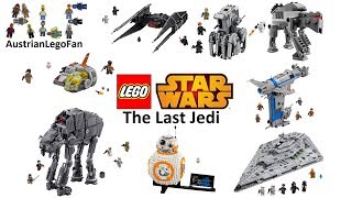 All Lego Star Wars The Last Jedi Sets so far  Lego Speed Build Review [upl. by Atsira]