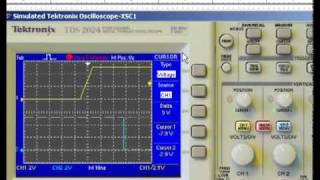 MultiSIM Simulation 4b of a Digital Oscilloscope used to measure Logic Gate Parameters Part 2 [upl. by Nadual411]