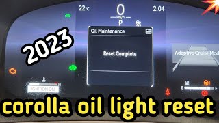 2023 Toyota Corolla Hatchback How to Reset Maintenance Reminder [upl. by Melgar]