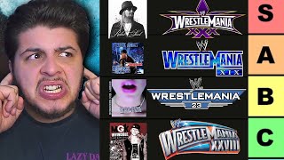 Ranking EVERY Wrestlemania Theme And MORE WWE Tier List [upl. by Ahseei]