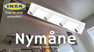 How to install Ikea ceiling light tracks Nymåne [upl. by Libbie]