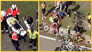 🚴‍♂️🔥 HORROR CRASH Vingegaard Roglic amp Evenepoel INJURED Basque Country Race NEUTRALISED [upl. by Teplica10]