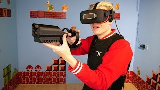 Playing Robo Recall VR with a Haptic Vest amp 3D Printed Oculus Rift Gun Controller [upl. by Lorrimer783]