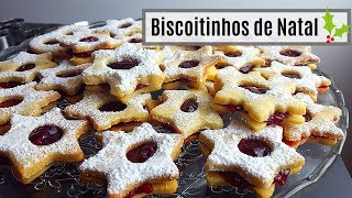 RECEITA BISCOITINHOS DE NATAL RECHEADOS  FÁCIL DE FAZER  ROSA FILIPOVIC [upl. by Holly-Anne]