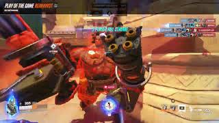 OVERWATCH 2 REINHARDT GAMEPLAY PLAY OF THE GAME [upl. by Lance]