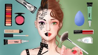 Makeup Animation DRASTIC BEAUTY MAKEOVER  Korean Beauty Makeup Stop Motion [upl. by Alat]